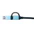 Фото #4 товара i-tec USB-C Cable to USB-C with Integrated USB 3.0 Adapter - 1 m - USB C - USB C - USB 3.2 Gen 1 (3.1 Gen 1) - 10000 Mbit/s - Black - Blue