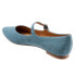 Фото #5 товара Trotters Hester T2007-433 Womens Blue Leather Mary Jane Flats Shoes