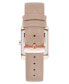 Фото #2 товара Women's Quartz Square Taupe Faux Leather Band Watch, 29mm