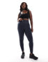 ASOS 4505 Curve Icon seamless rib gym legging in navy