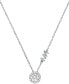 Фото #2 товара Michael Kors sterling Silver Cubic Zirconia Pendant Necklace