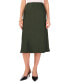 Women's Satin A-Line Pull-On Midi Skirt