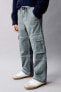 Cargo trousers with topstitching