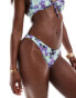 Фото #2 товара ASOS DESIGN sleek high leg hipster bikini bottom in retro print