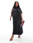 Фото #3 товара ASOS DESIGN Curve satin oversized midi tshirt dress