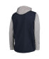 ფოტო #3 პროდუქტის Men's Navy, Gray Houston Texans Big and Tall Alpha Full-Zip Hoodie Jacket