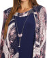 Фото #3 товара Petite Printed Jacket & Necklace Dress Set