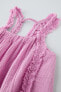 Фото #3 товара Платье с вышивкой плюмети ZARA