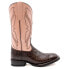 Ferrini Kai Embroidery Square Toe Cowboy Womens Brown, Pink Casual Boots 92593 6.5 - фото #1