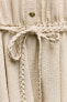 Фото #8 товара Платье-рубашка с плетеным поясом ZARA