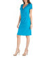 Фото #3 товара Faux Wrap over Dress with Cap Sleeves