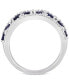 ფოტო #3 პროდუქტის Sapphire (2 ct. t.w.) & Diamond (1 ct. t.w.) Band in 14k White Gold