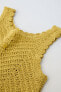 Buttoned crochet knit top