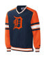 ფოტო #2 პროდუქტის Men's Navy Detroit Tigers Yardline V-Neck Pullover Windbreaker