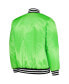 ფოტო #3 პროდუქტის Men's Neon Green Boston Red Sox Cross Bronx Fashion Satin Full-Snap Varsity Jacket