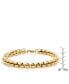 Men's 18K Gold Plated Stainless Steel Thick Round Box Link Bracelet