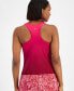 Women's Ombré Shelf-Bra Racerback Tank Top, Created for Macy's