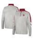 ფოტო #4 პროდუქტის Men's Gray and Crimson Oklahoma Sooners Bushwood Fleece Quarter-Zip Jacket