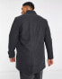 Ben Sherman short funnel coat in charcoal