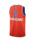 Фото #2 товара Men's Shai Gilgeous-Alexander Orange Oklahoma City Thunder Statement Edition Swingman Jersey