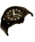 ფოტო #2 პროდუქტის Men's Black Faux Leather Strap Watch, 48MM