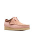 Clarks Wallabee 26171990 Mens Pink Leather Oxfords & Lace Ups Casual Shoes