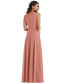 Фото #2 товара Women's Deep V-Neck Chiffon Maxi Dress