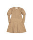 ფოტო #1 პროდუქტის Toddler Girls Organic Long Sleeve Cable Bodice Sweater Dress