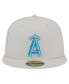 ფოტო #3 პროდუქტის Men's Khaki Los Angeles Angels Stone Mist 59FIFTY Fitted Hat