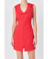 ფოტო #1 პროდუქტის Women's Shawl Lapel Mini Dress