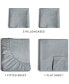 Фото #5 товара Постельное белье CGK Unlimited 4 комплекта из микрофибры с глубокими карманами (приглушенные, яркие, меланжевые) - размер Калифорния Кинг