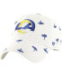 Фото #1 товара Men's and Women's White Los Angeles Rams Confetti Clean Up Adjustable Hat
