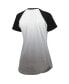 ფოტო #4 პროდუქტის Women's Black and White Chicago White Sox Shortstop Ombre Raglan V-Neck T-shirt
