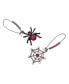 ფოტო #2 პროდუქტის Faux Stone Spider Web Mismatch Dangle Earrings