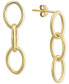 Polished Triple Oval Link Drop Earrings in 10k Gold