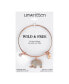 ფოტო #3 პროდუქტის "All Good Things are Wild and Free" Elephant Charm Adjustable Bangle Bracelet in Rose Gold-Tone Stainless Steel with Silver Plated Charms