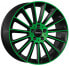 Carmani 17 Fritz neon green polish 9x19 ET49 - LK5/112 ML66.6