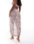 Фото #3 товара Vero Moda lettuce edge graduated sarong skirt in pastel lavender leopard print