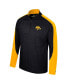 Men's Black Iowa Hawkeyes Langmore Raglan Quarter-Zip Top