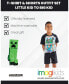 Фото #2 товара Boys Creeper T-Shirt and French Terry Shorts Outfit Set to