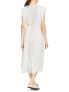 Фото #2 товара THEORY 289314 Women's V-Neck Ruffle Midi Silk Dress Size Small