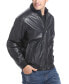 Men City Leather Bomber Jacket - Big and Tall