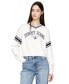 ფოტო #1 პროდუქტის Women's Cotton Cropped Varsity Sweater