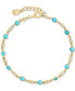 Фото #1 товара Браслет EFFY Turquoise & Diamond 14k Gold