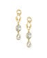 ფოტო #1 პროდუქტის Crystal Dangle Earrings in Twisted 18K Gold Plating