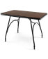 Фото #1 товара 43 x 27.5 Inch Industrial Style Dining Table with Adjustable Feet-Rustic Brown