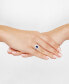 ფოტო #2 პროდუქტის Sapphire (7/8 ct. t.w.) & Diamond (1/2 ct. t.w.) Halo Engagement Ring in 14k White Gold