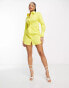 Фото #2 товара Something New cut out shirt dress in bright yellow