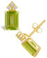 Фото #2 товара Peridot (3-3/8 ct. t.w.) and Diamond (1/8 ct. t.w.) Stud Earrings in 14K Yellow Gold or 14K White Gold