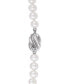 Фото #3 товара Arabella cultured Freshwater Pearl (5-1/2 - 9-1/2mm) & Cubic Zirconia 17" Statement Necklace in Sterling Silver, Created for Macy's